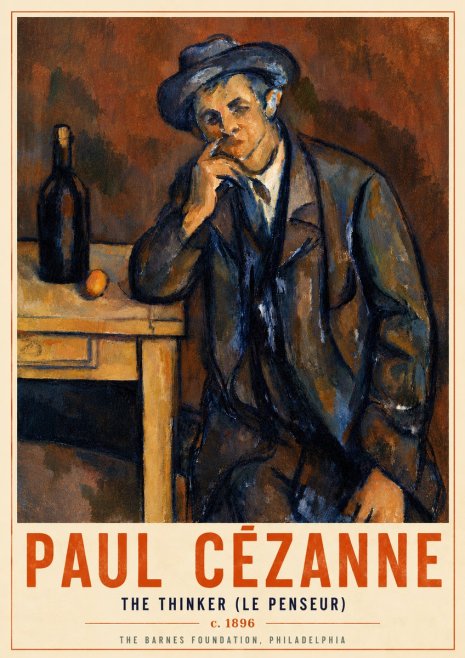 Paul Cézanne The Thinker (Le Penseur) No5 - Poster