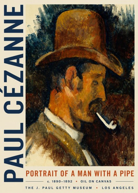 Paul Cézanne Portrait of a Man with a Pipe No4 - Poster