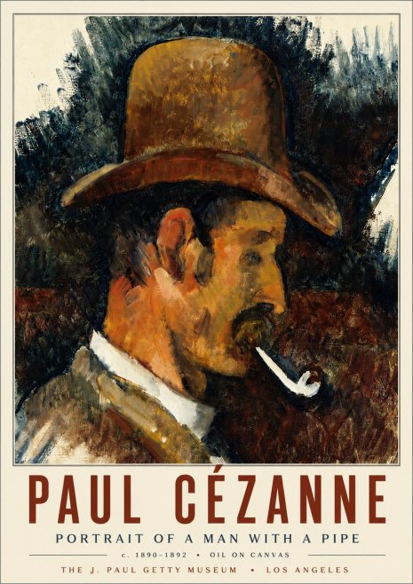 Paul Cézanne Portrait of a Man with a Pipe No6 - Poster