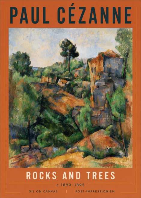 Paul Cézanne Rocks and Trees I No5 - Poster