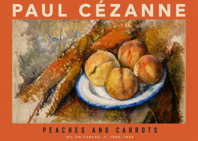 Paul Cézanne Peaches and Carrots No2 - Poster