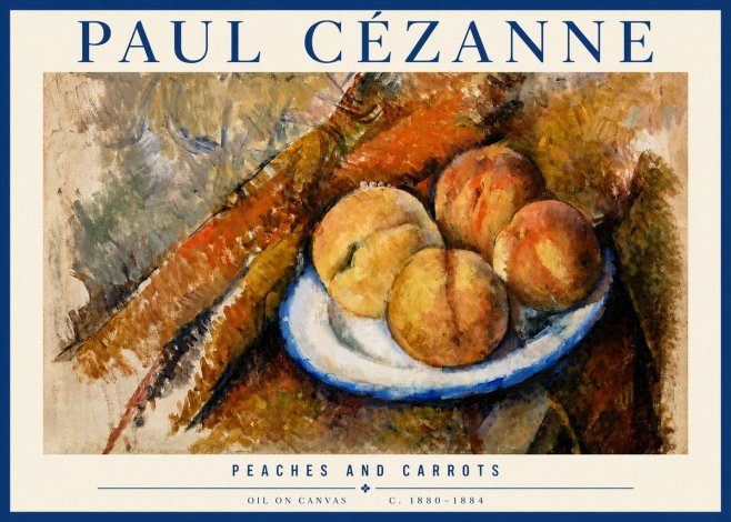 Paul Cézanne Peaches and Carrots No3 - Poster