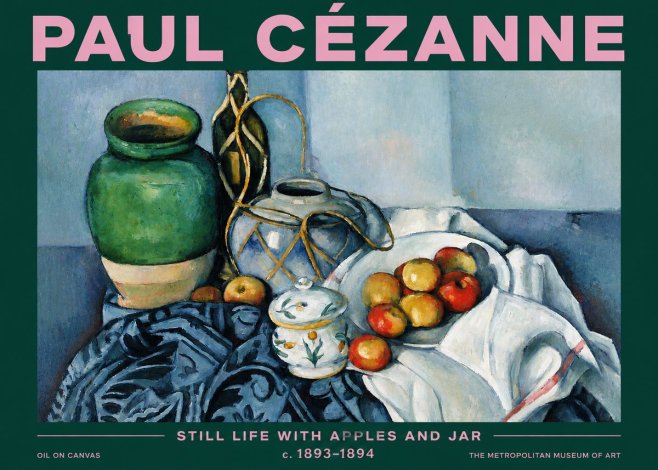 Paul Cézanne Still Life with Apples and Jar No3 - Poster