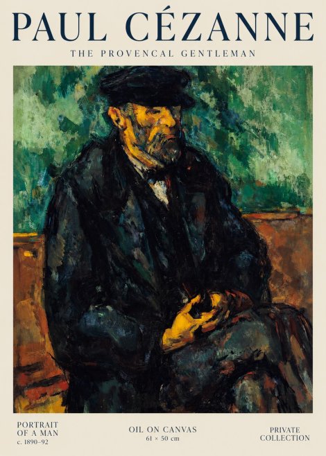 Paul Cézanne Portrait of a Man I No1 - Poster