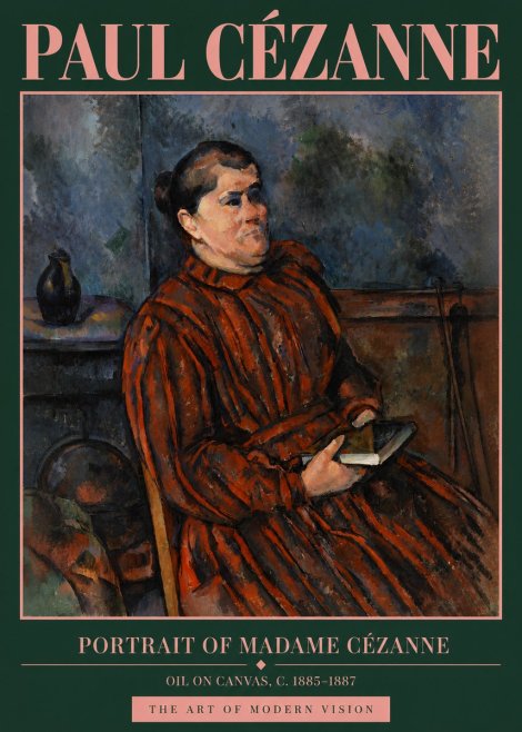 Paul Cézanne Portrait of Madame Cézanne I No4 - Poster