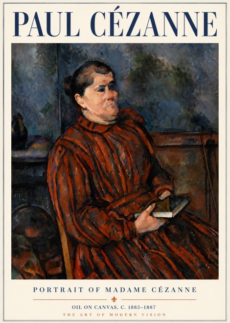 Paul Cézanne Portrait of Madame Cézanne I No6 - Poster