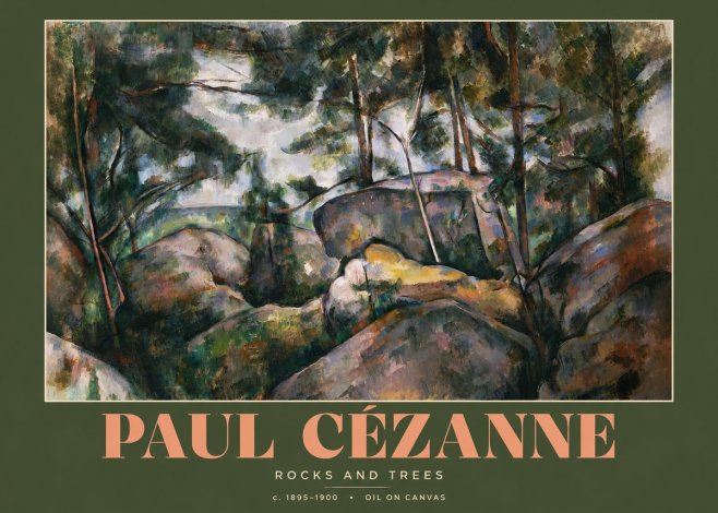 Paul Cézanne Rocks and Trees II No2 - Poster