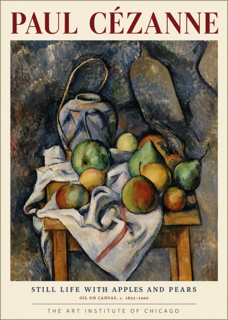 Paul Cézanne Still Life with Apples and Pears No4 - Poster