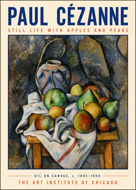 Paul Cézanne Still Life with Apples and Pears No5 - Poster