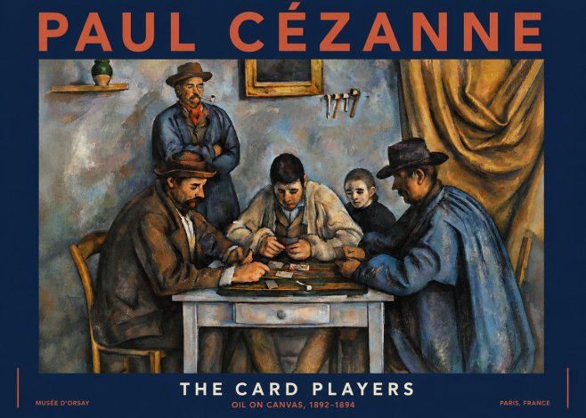 Paul Cézanne The Card Players I No3 - Poster