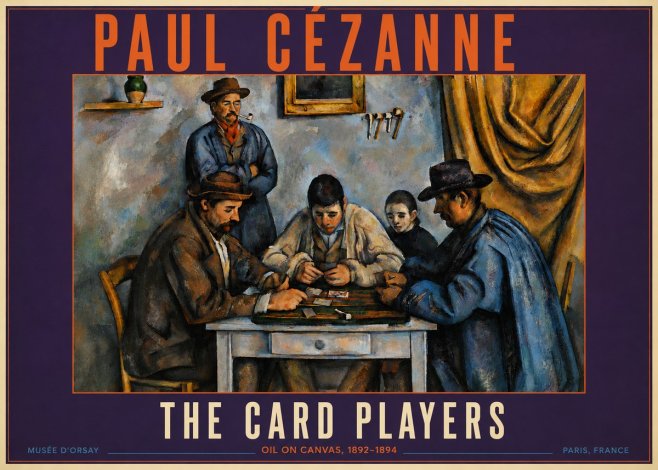 Paul Cézanne The Card Players I No5 - Poster