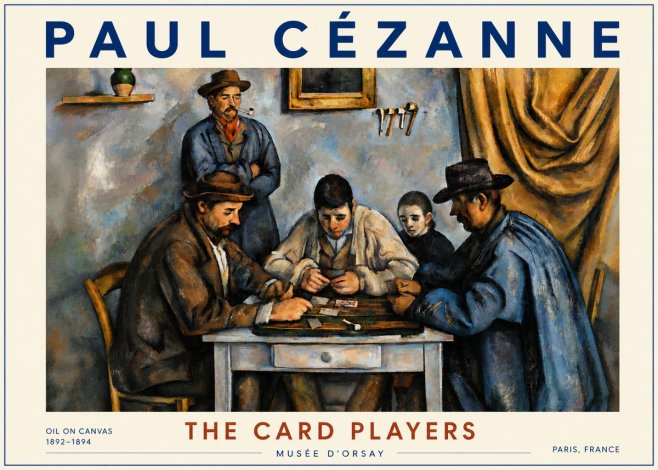 Paul Cézanne The Card Players I No6 - Poster