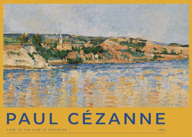 Paul Cézanne View of the Oise at Pontoise II No2 - Poster