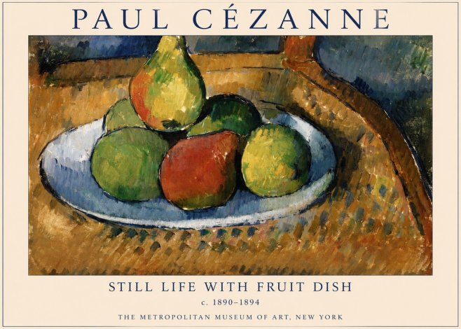 Paul Cézanne Still Life with Fruit Dish No1 - Poster