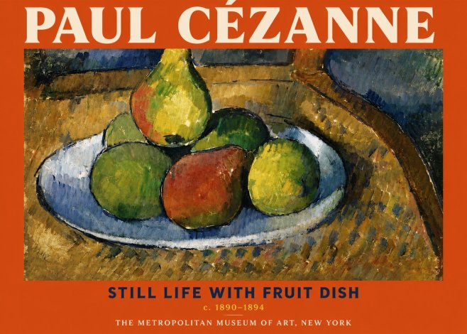 Paul Cézanne Still Life with Fruit Dish No3 - Poster