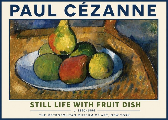 Paul Cézanne Still Life with Fruit Dish No5 - Poster