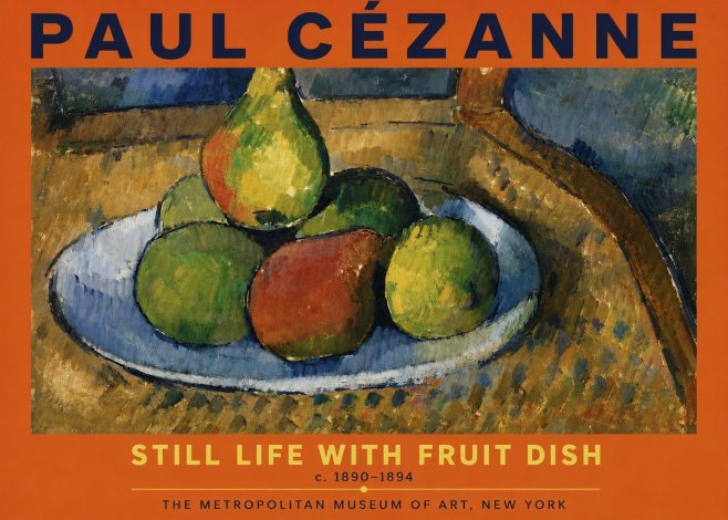 Paul Cézanne Still Life with Fruit Dish No6 - Poster