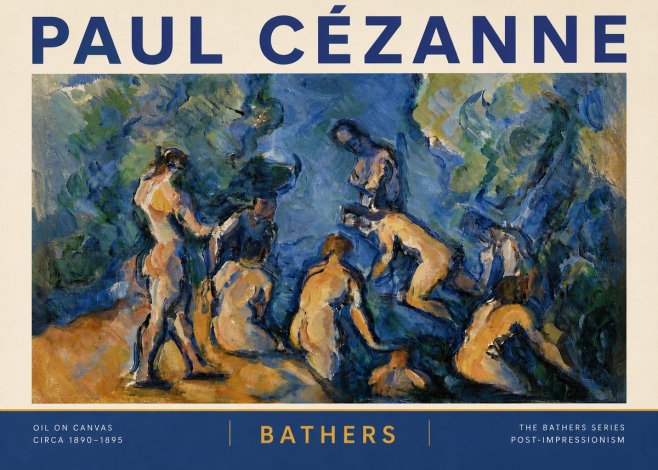 Paul Cézanne Bathers I No6 - Poster