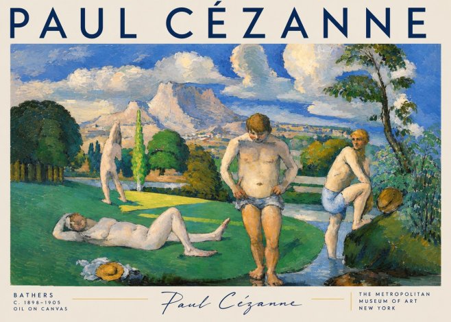 Paul Cézanne Bathers II No3 - Poster