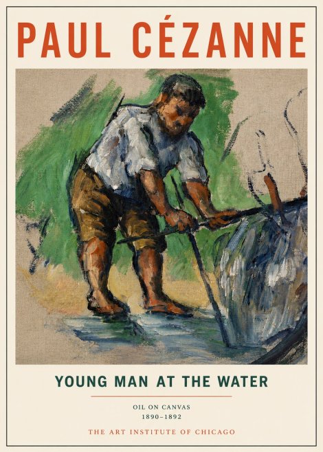 Paul Cézanne Young Man at the Water No4 - Poster