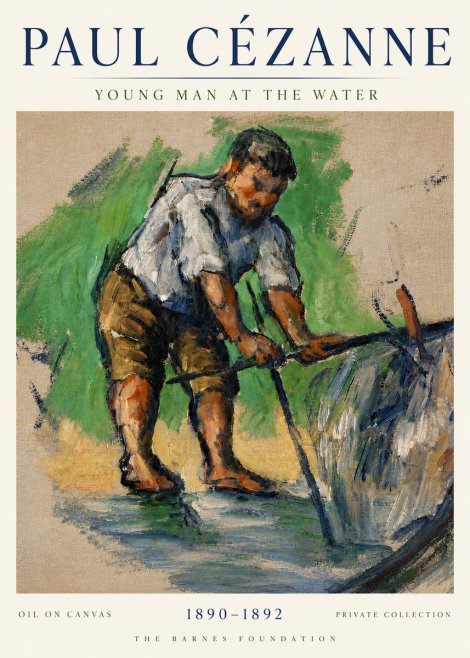 Paul Cézanne Young Man at the Water No6 - Poster