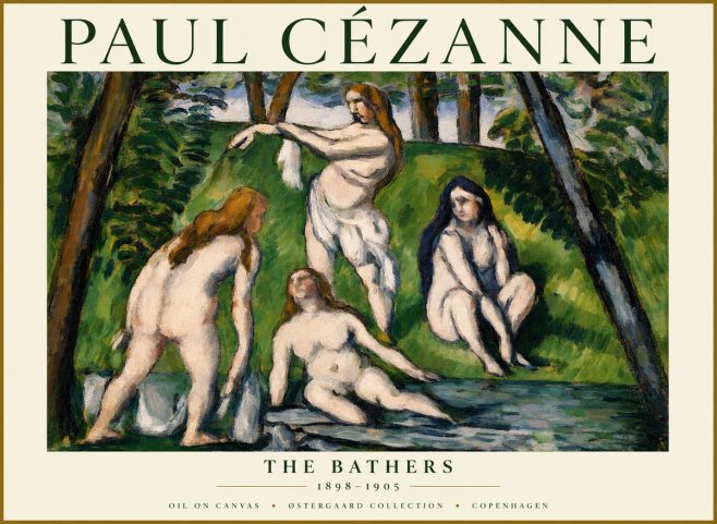 Paul Cézanne The Large Bathers IV No2 - Poster