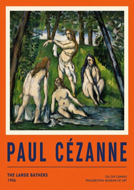 Paul Cézanne The Large Bathers IV No3 - Poster