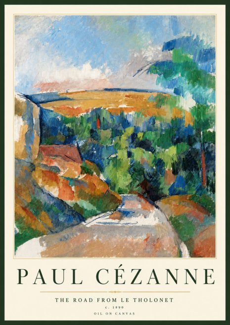 Paul Cézanne The Road from Le Tholonet No3 - Poster