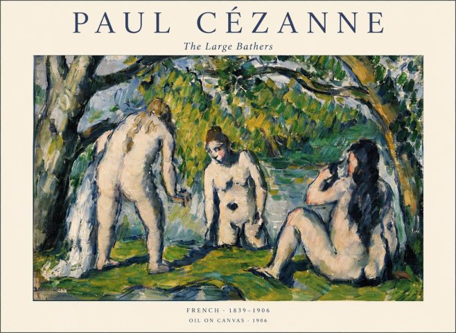 Paul Cézanne The Large Bathers V No1 - Poster