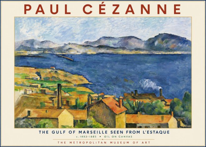 Paul Cézanne The Gulf of Marseille Seen from L'estaque No6 - Poster