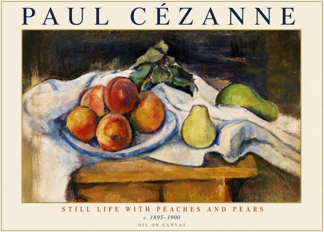 Paul Cézanne Still Life with Peaches and Pears No5 - Poster