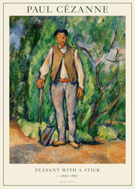 Paul Cézanne Peasant with a Stick No1 - Poster