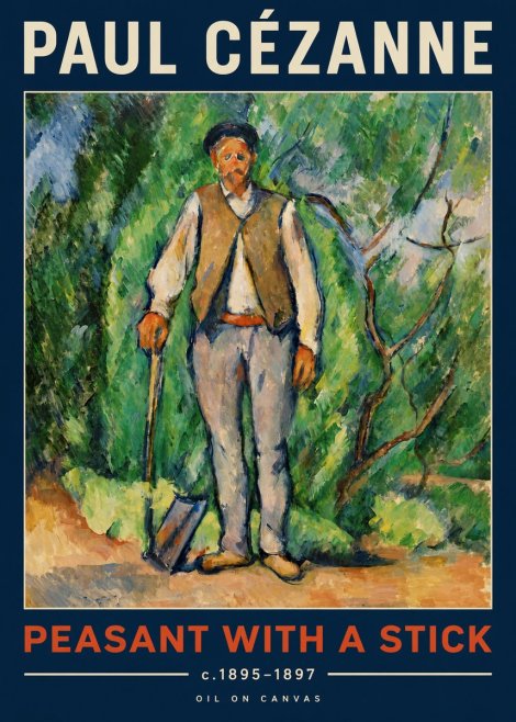 Paul Cézanne Peasant with a Stick No2 - Poster