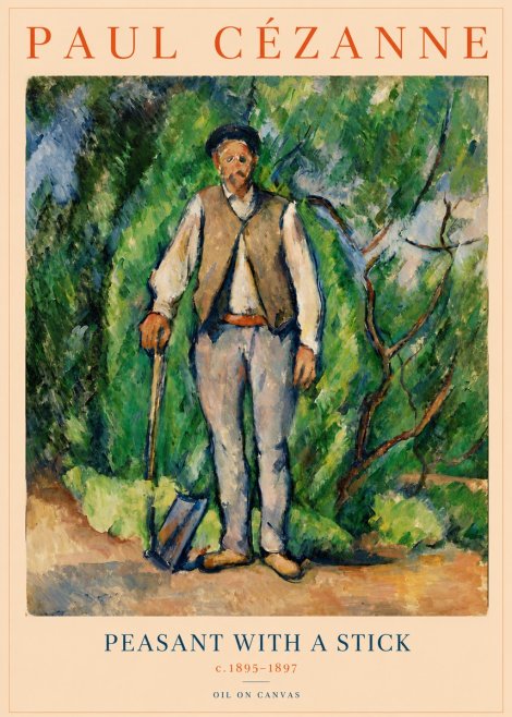 Paul Cézanne Peasant with a Stick No3 - Poster