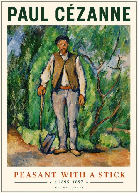Paul Cézanne Peasant with a Stick No4 - Poster