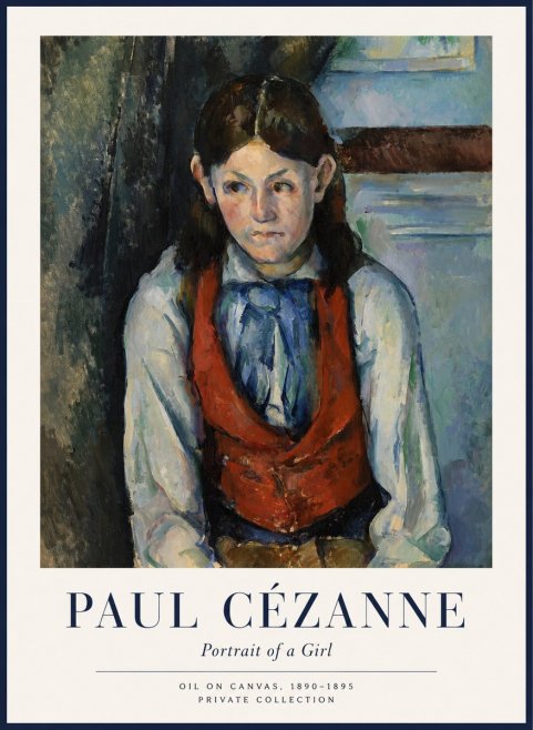 Paul Cézanne Portrait of a Girl No1 - Poster