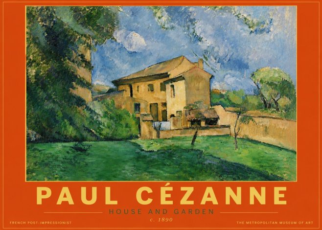 Paul Cézanne House and Garden No5 - Poster