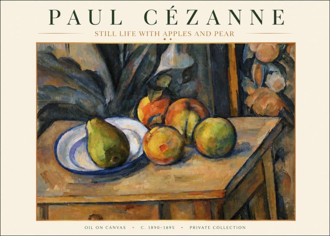 Paul Cézanne Still Life with Apples and Pear No3 - Poster