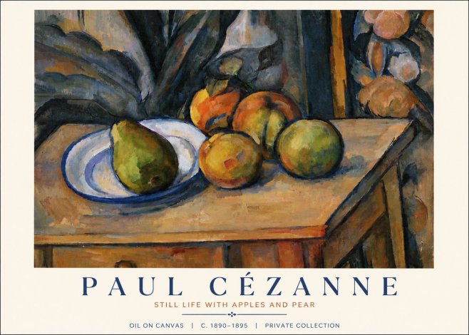 Paul Cézanne Still Life with Apples and Pear No5 - Poster