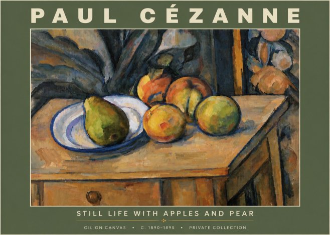 Paul Cézanne Still Life with Apples and Pear No6 - Poster