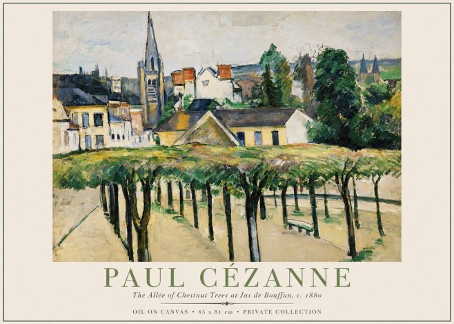 Paul Cézanne The Allée of Chestnut Trees at Jas De Bouffan No3 - Poster