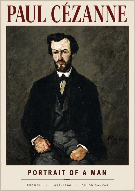 Paul Cézanne Portrait of a Man II No5 - Poster