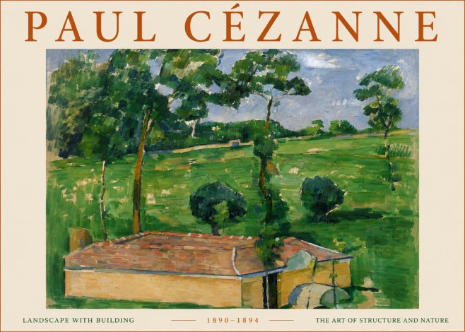 Paul Cézanne Landscape with Building No5 - Poster
