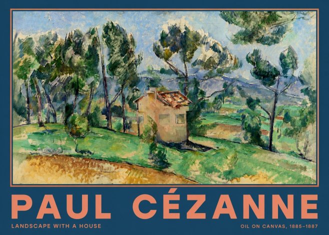 Paul Cézanne Landscape with a House No2 - Poster