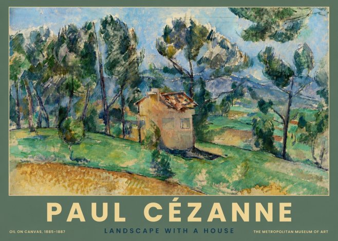 Paul Cézanne Landscape with a House No4 - Poster