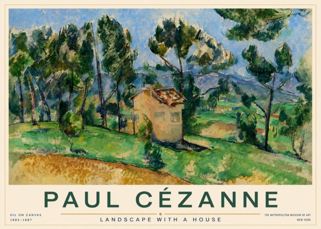 Paul Cézanne Landscape with a House No5 - Poster