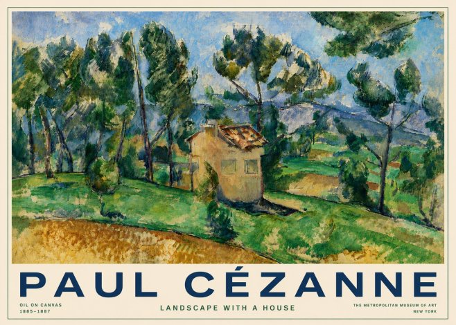 Paul Cézanne Landscape with a House No6 - Poster