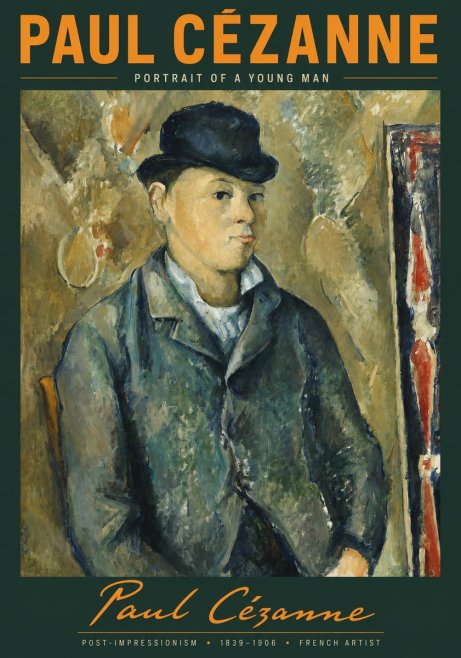 Paul Cézanne Portrait of a Young Man No2 - Poster