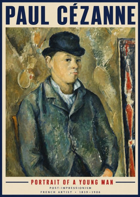 Paul Cézanne Portrait of a Young Man No3 - Poster