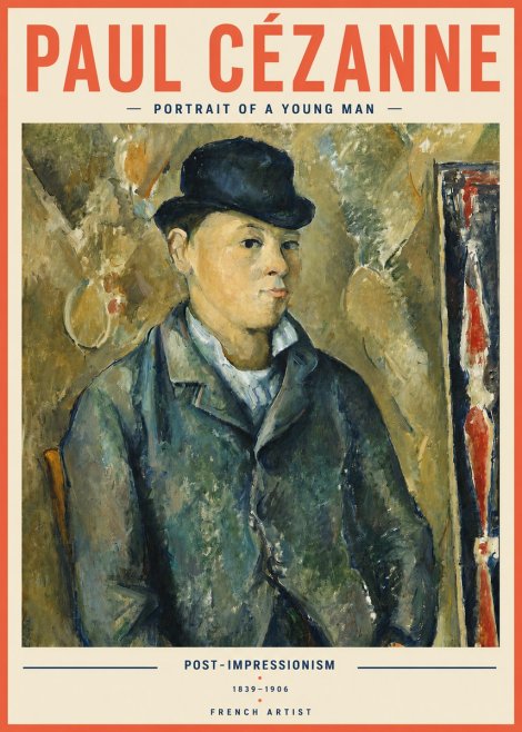 Paul Cézanne Portrait of a Young Man No4 - Poster